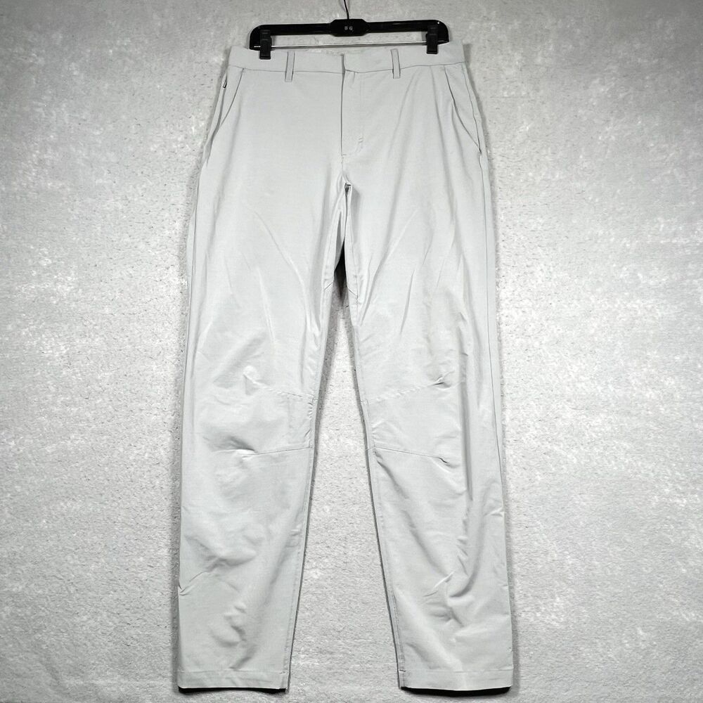 Fabletics The Only Pant Size Medium Light Gray Golf Office 30” Inseam Pockets